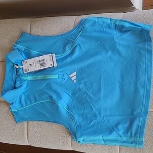 Women's Adidas sleeveless training top size medium semi blue burst/wond